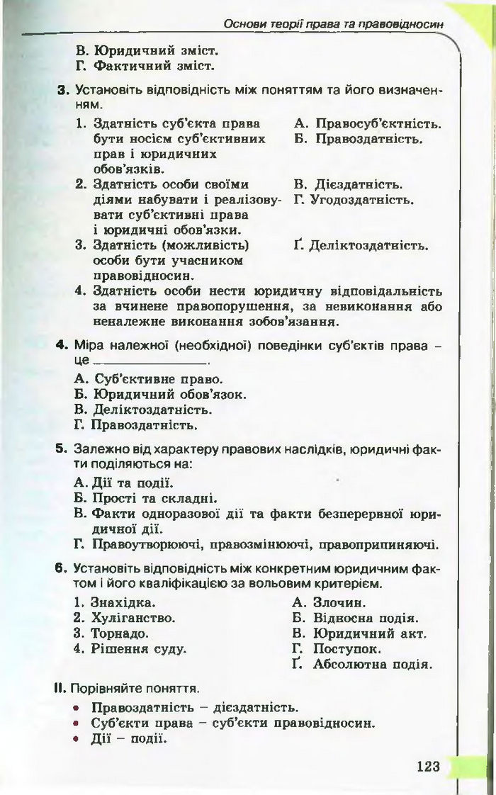 Підручник Правознавство 10 клас Гавриш