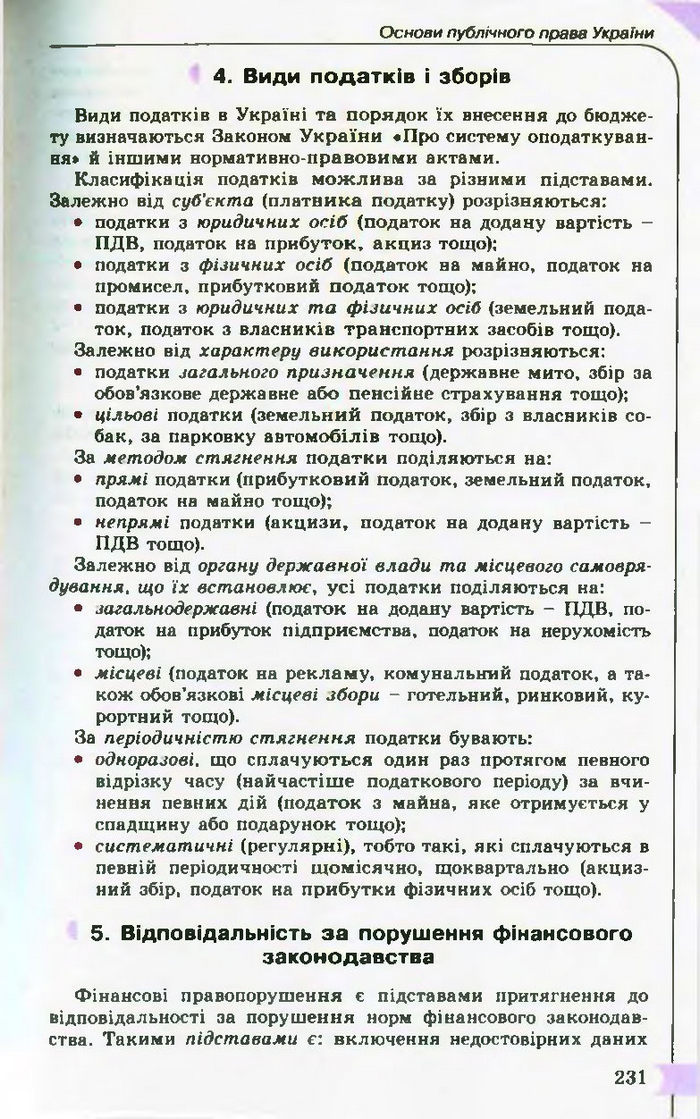 Підручник Правознавство 10 клас Гавриш