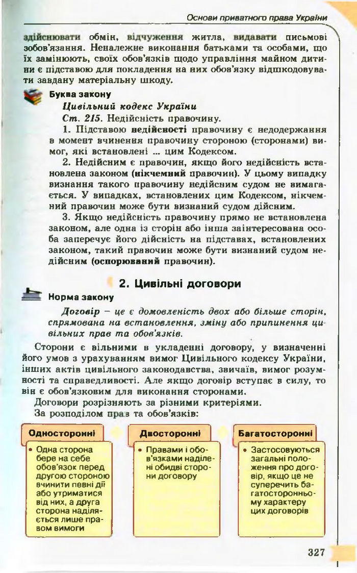 Підручник Правознавство 10 клас Гавриш