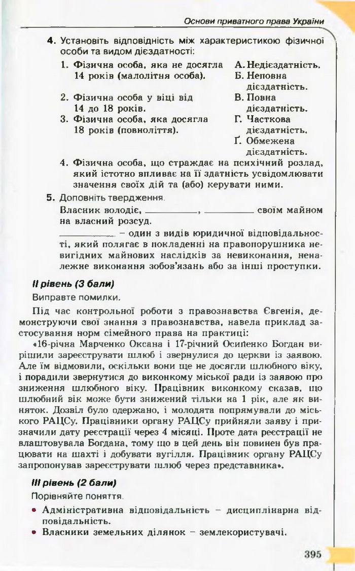 Підручник Правознавство 10 клас Гавриш