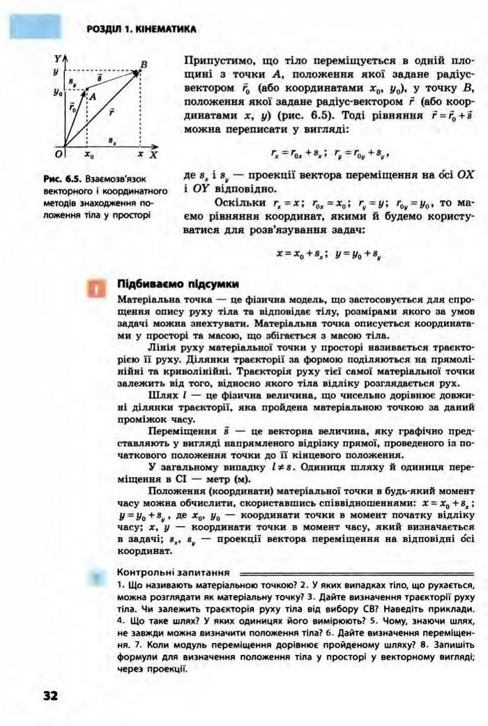 Фізика 10 клас Бар’яхтар