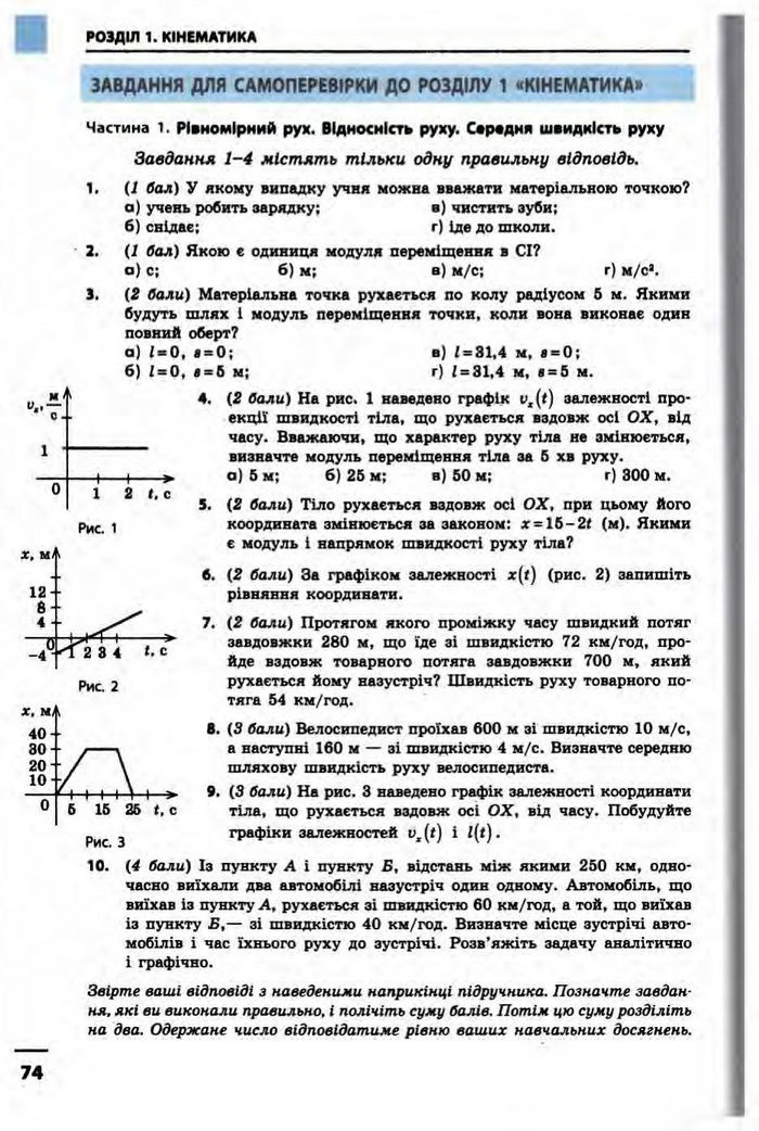 Фізика 10 клас Бар’яхтар