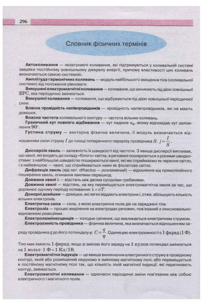 Підручник Фізика 11 клас Сиротюк