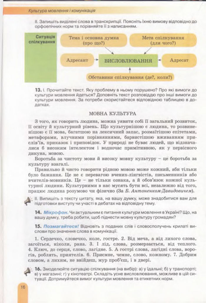 Українська мова 11 клас Заболотний