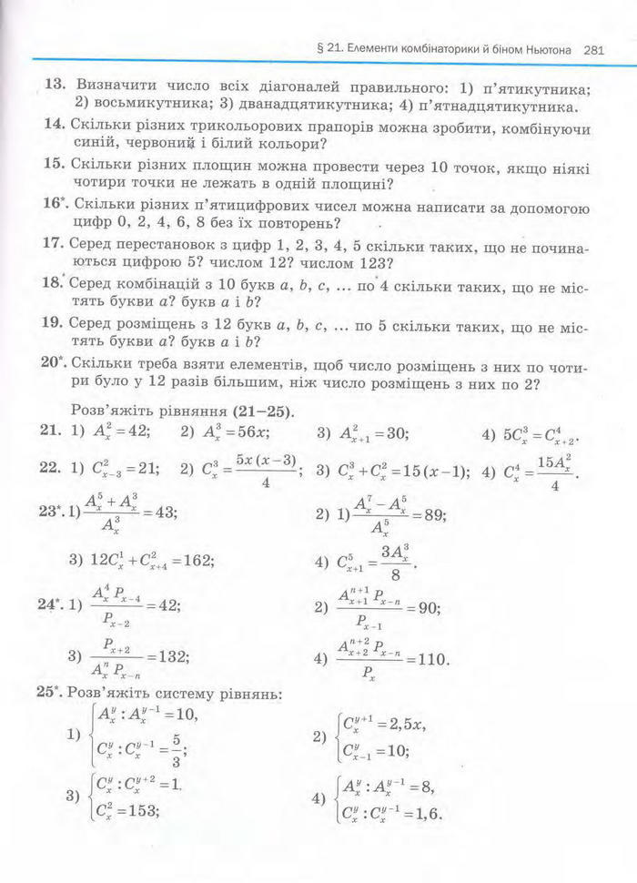 Алгебра 11 клас Нелін