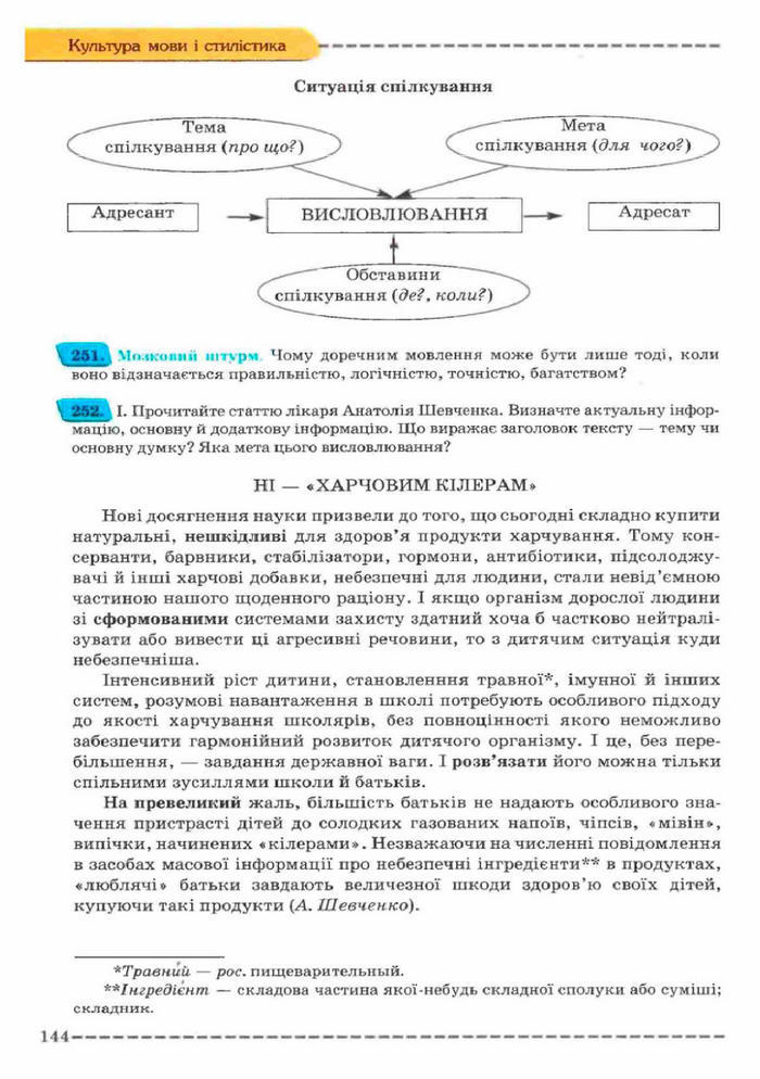 Українська мова 11 клас Заболотний (Рус.)