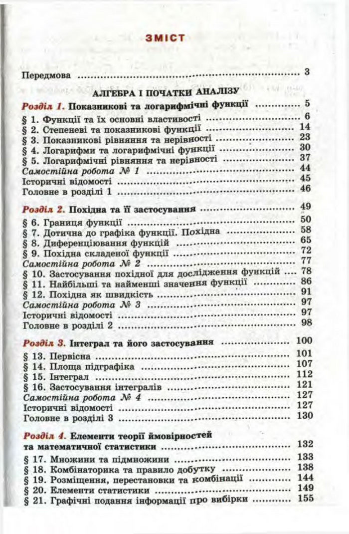 Математика 11 клас Бевз