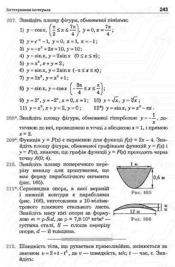 Математика 11 клас Афанасьєва