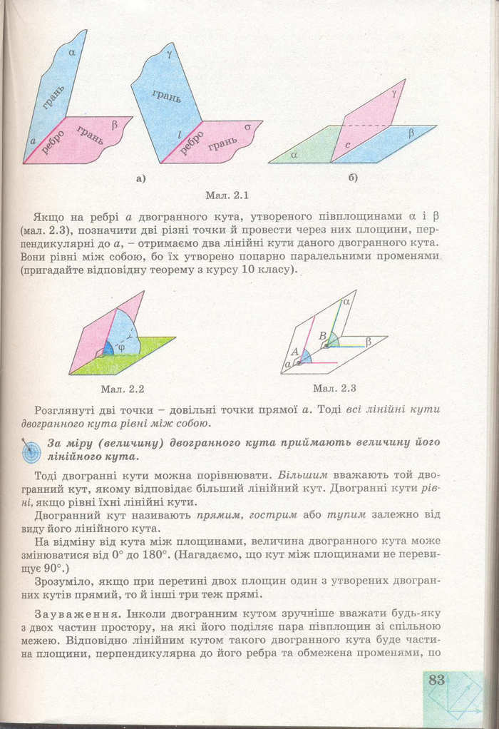 Геометрія 11 клас Апостолова