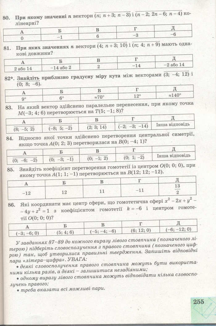 Геометрія 11 клас Апостолова