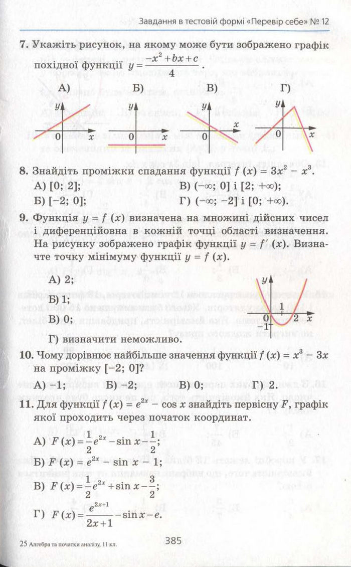 Алгебра 11 клас Мерзляк (Академічний)