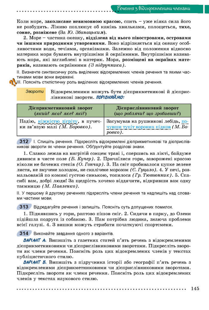 Підручник Українська мова 8 клас Заболотний 2016 (Укр.)