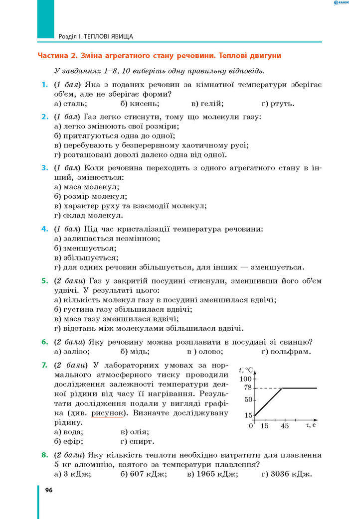 Підручник Фізика 8 клас Бар’яхтар 2021 (Укр.)