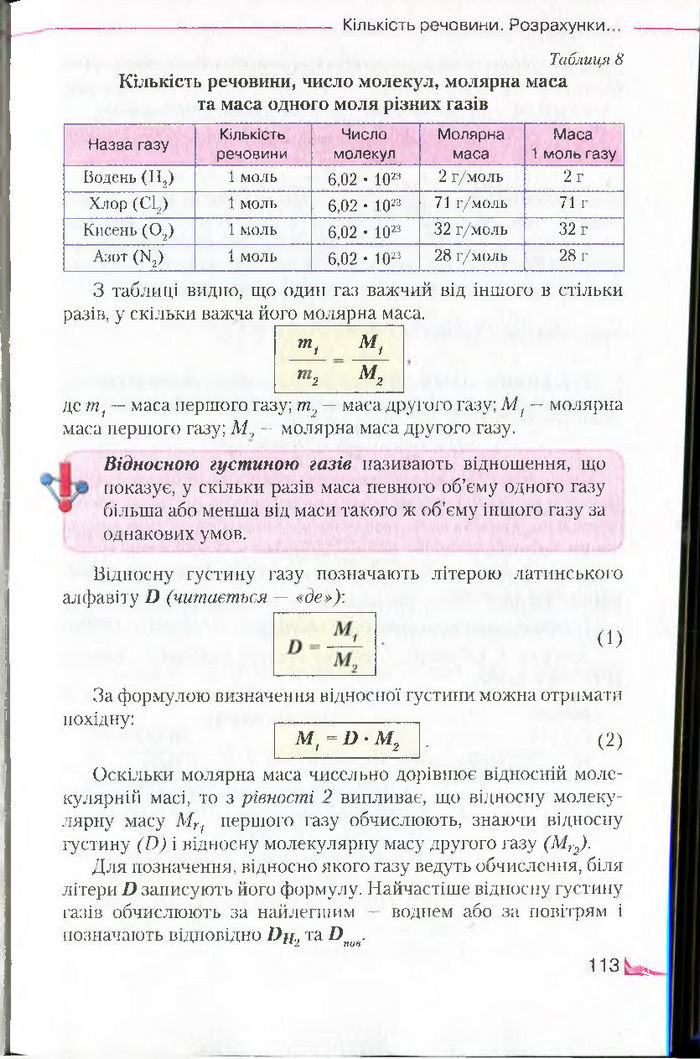 Підручник Хімія 8 клас Савчин 2016