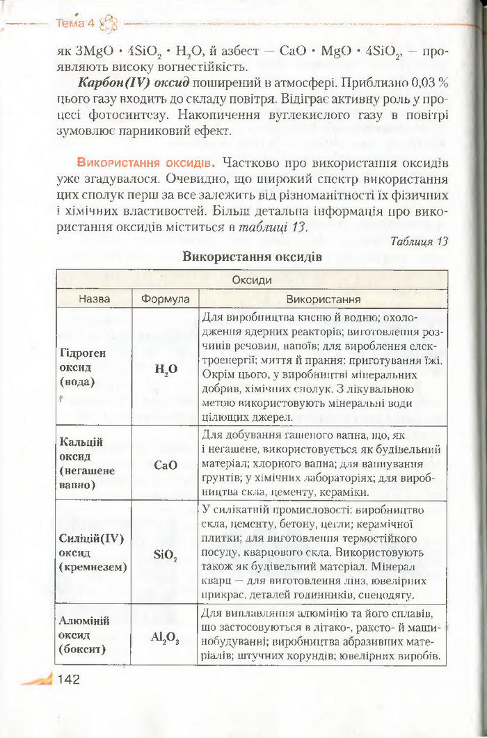 Підручник Хімія 8 клас Савчин 2016