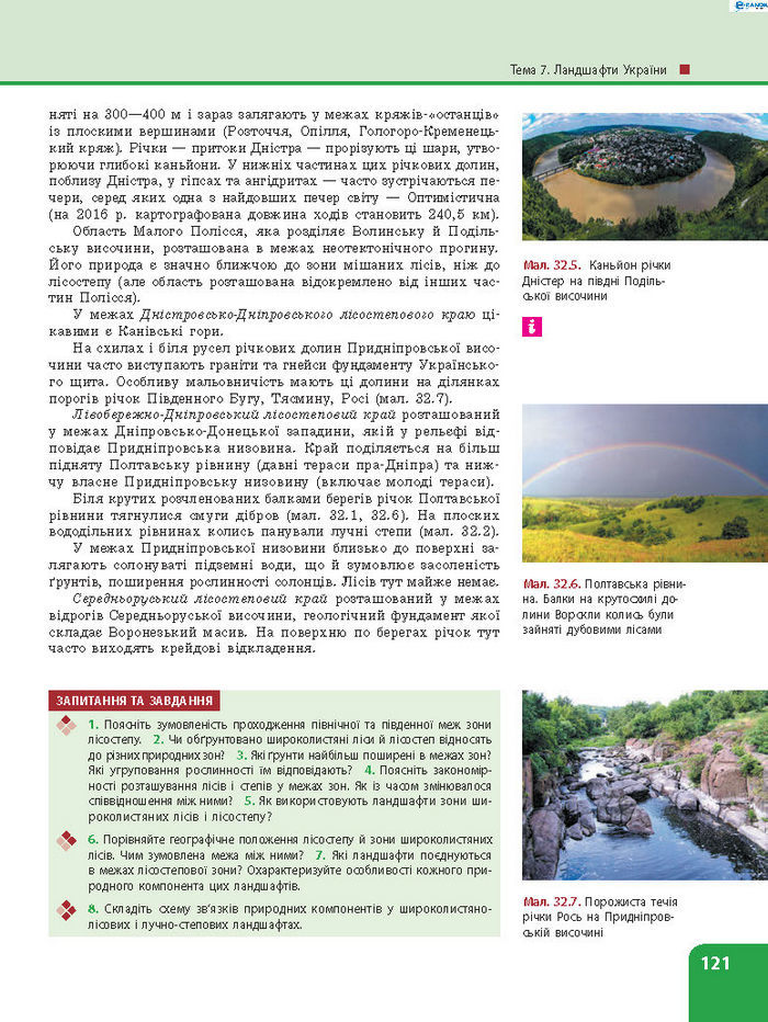 Підручник Географія 8 клас Булава 2016