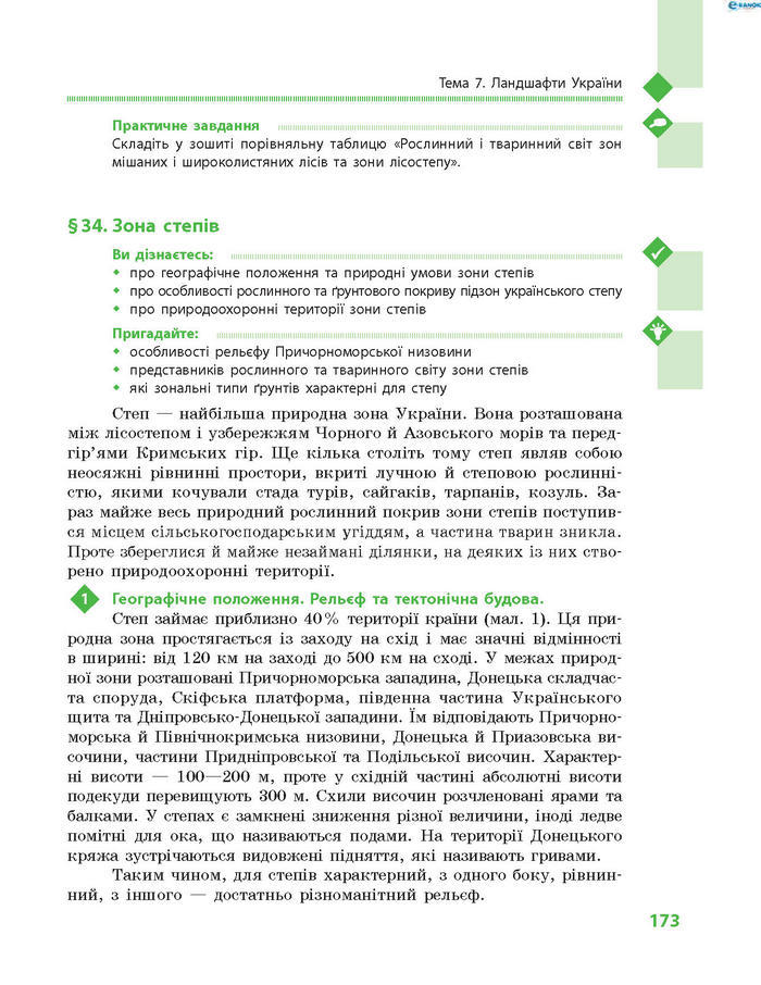 Підручник Географія 8 клас Довгань 2016