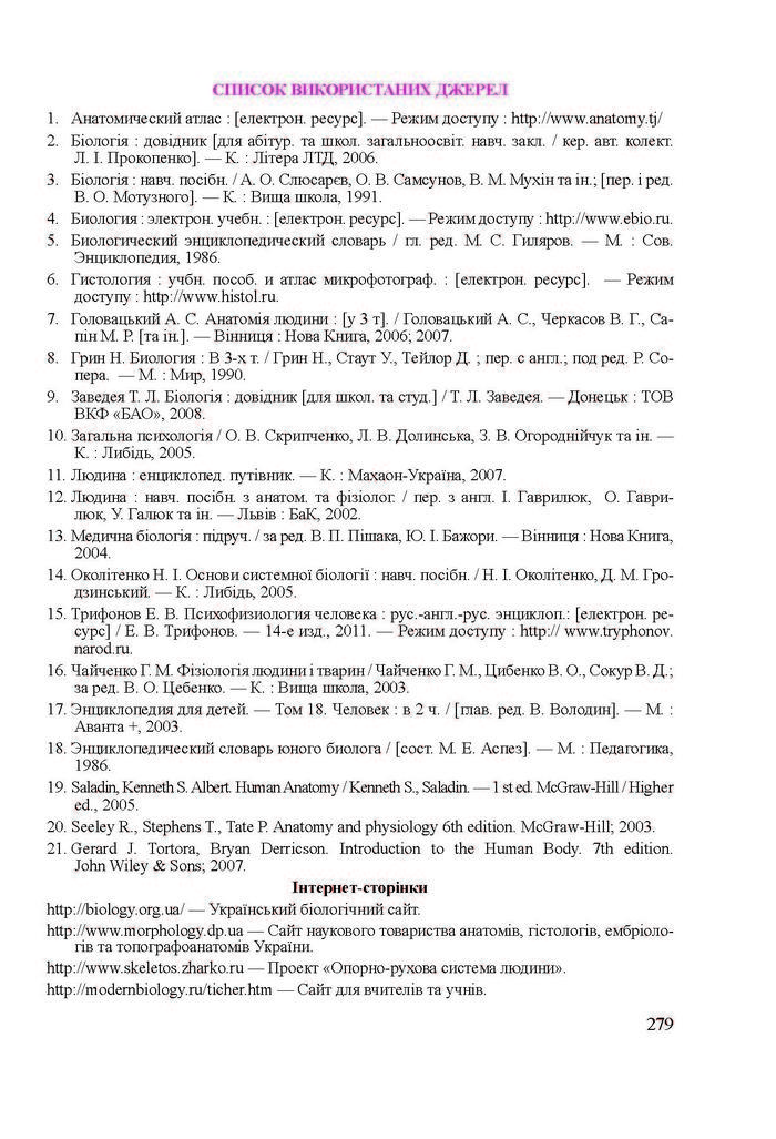 Підручник Біологія 8 клас Міщук 2016 (Укр.)