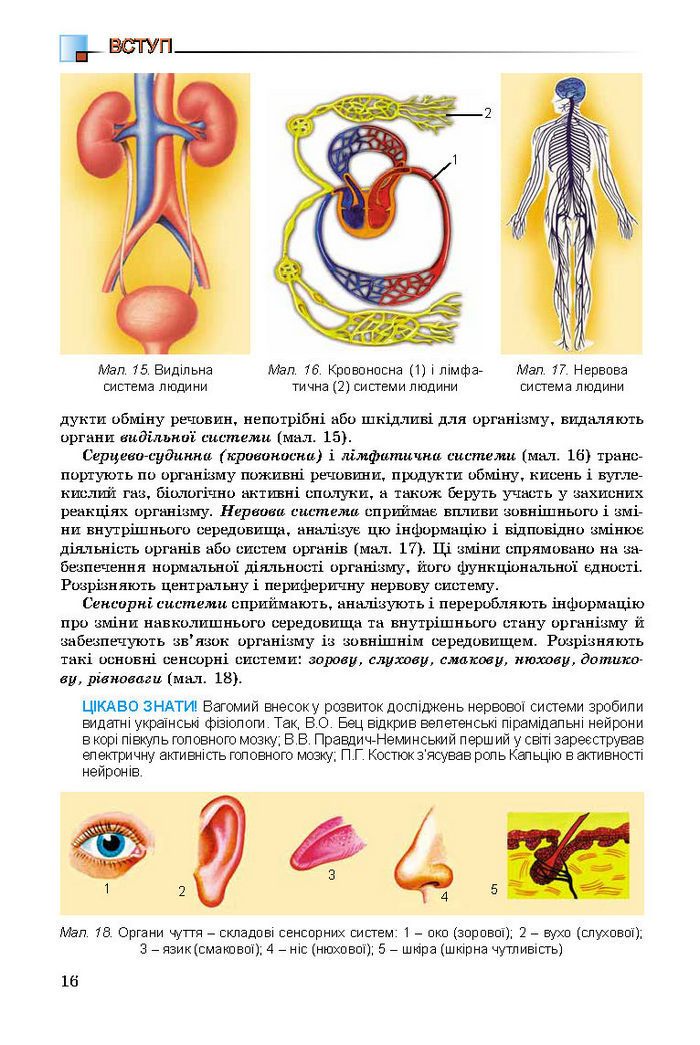 Підручник Біологія 8 клас Матяш 2016 (Укр.)