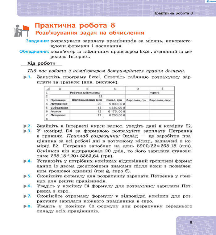 Підручник Інформатика 8 клас Бондаренко 2016