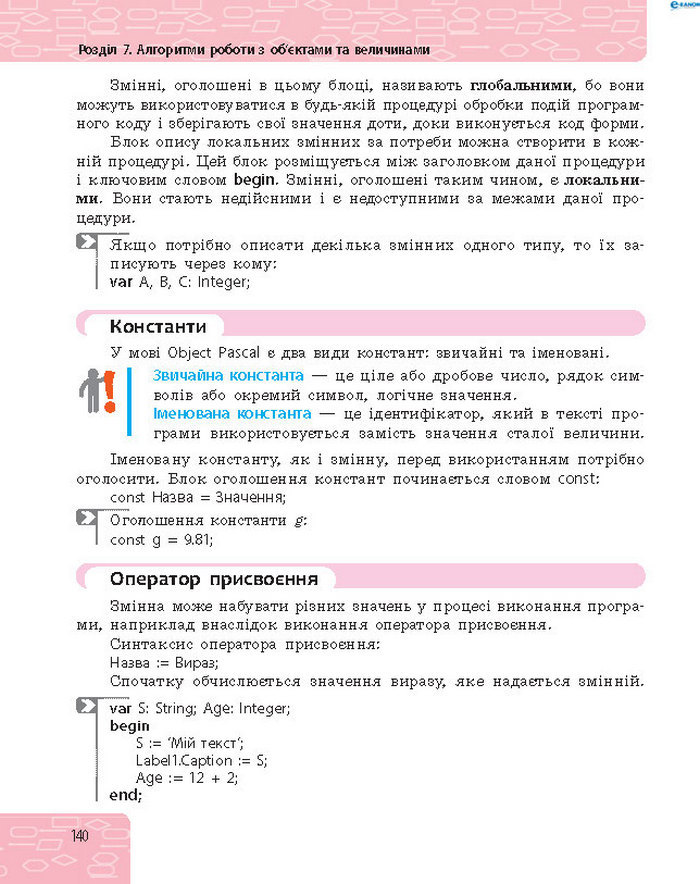 Підручник Інформатика 8 клас Бондаренко 2016