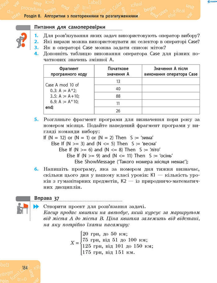 Підручник Інформатика 8 клас Бондаренко 2016