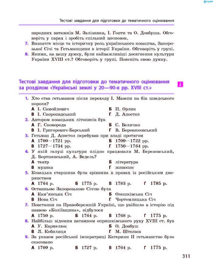 Історія України 8 клас Гісем 2016 Погл.