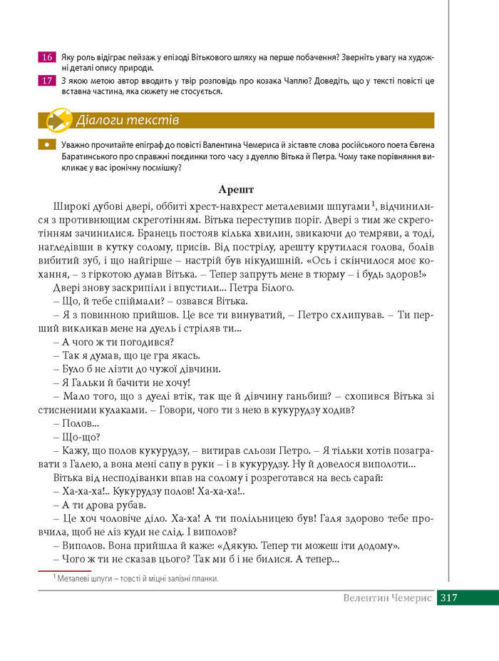 Підручник Українська література 8 клас Слоньовська 2016