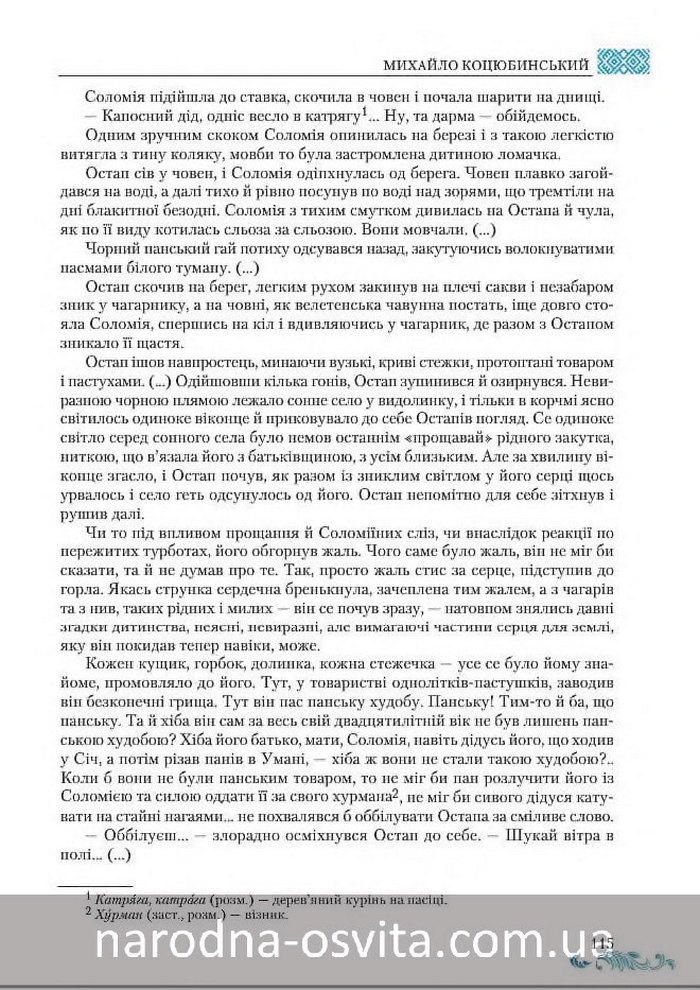 Підручник Українська література 8 клас Авраменко 2016