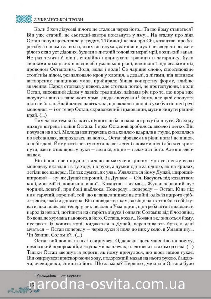 Підручник Українська література 8 клас Авраменко 2016