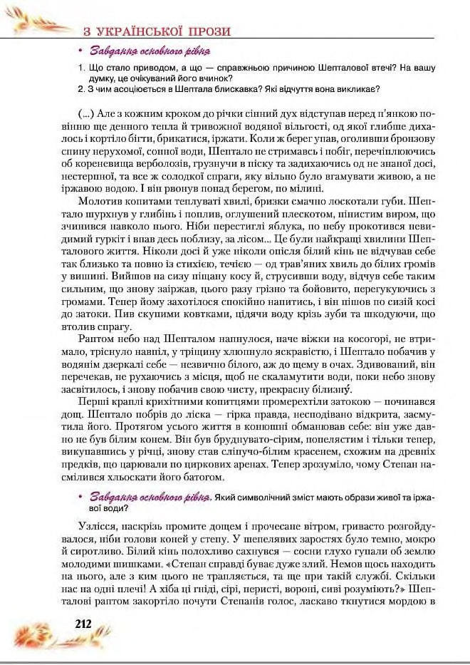 Підручник Українська література 8 клас Пахаренко 2016