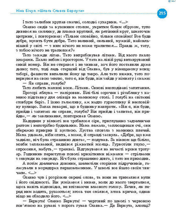 Підручник Українська література 8 клас Борзенко 2016