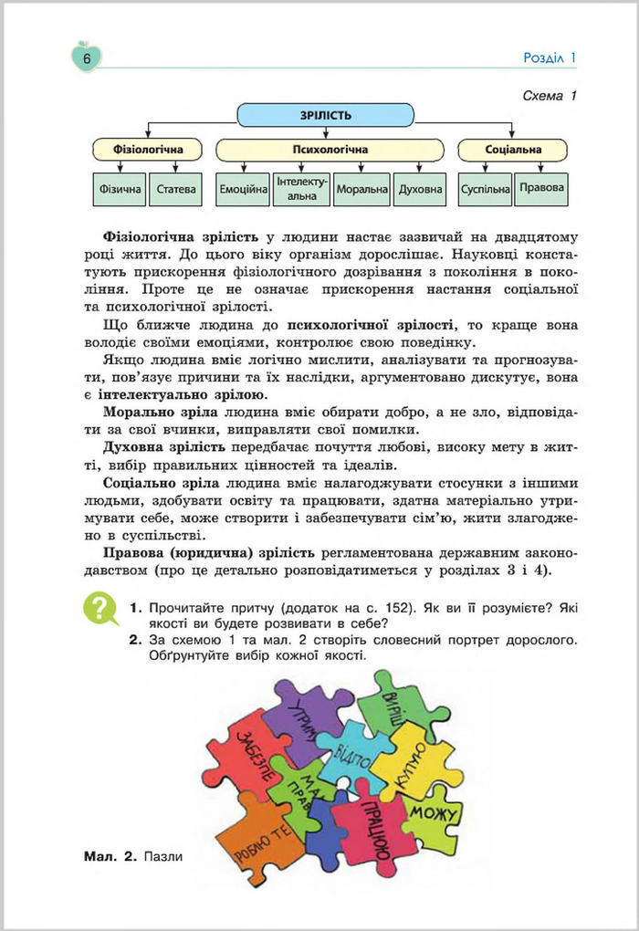 Підручник Основи Здоров'я 8 клас Гущина 2016