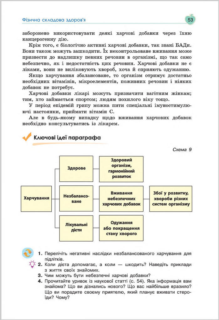 Підручник Основи Здоров'я 8 клас Гущина 2016