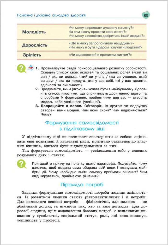 Підручник Основи Здоров'я 8 клас Гущина 2016