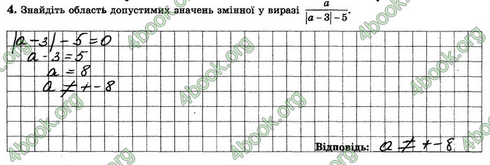 Зошит самостійни Алгебра 8 клас Істер. ГДЗ