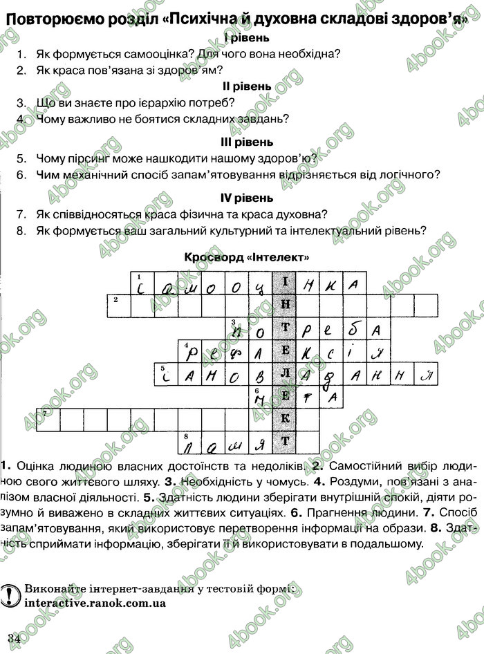 ГДЗ Зошит Основи здоров’я 8 клас Тагліна 2016