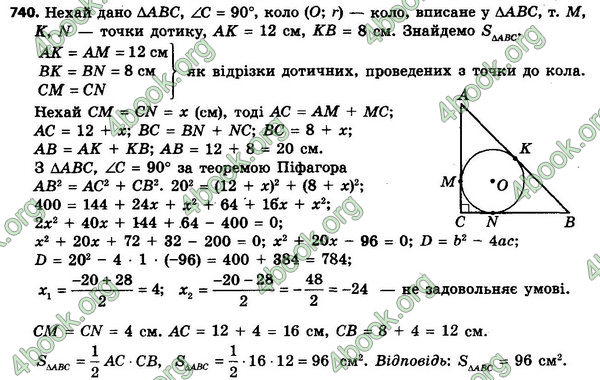 Відповіді Геометрія 8 клас Мерзляк 2021-2016. ГДЗ