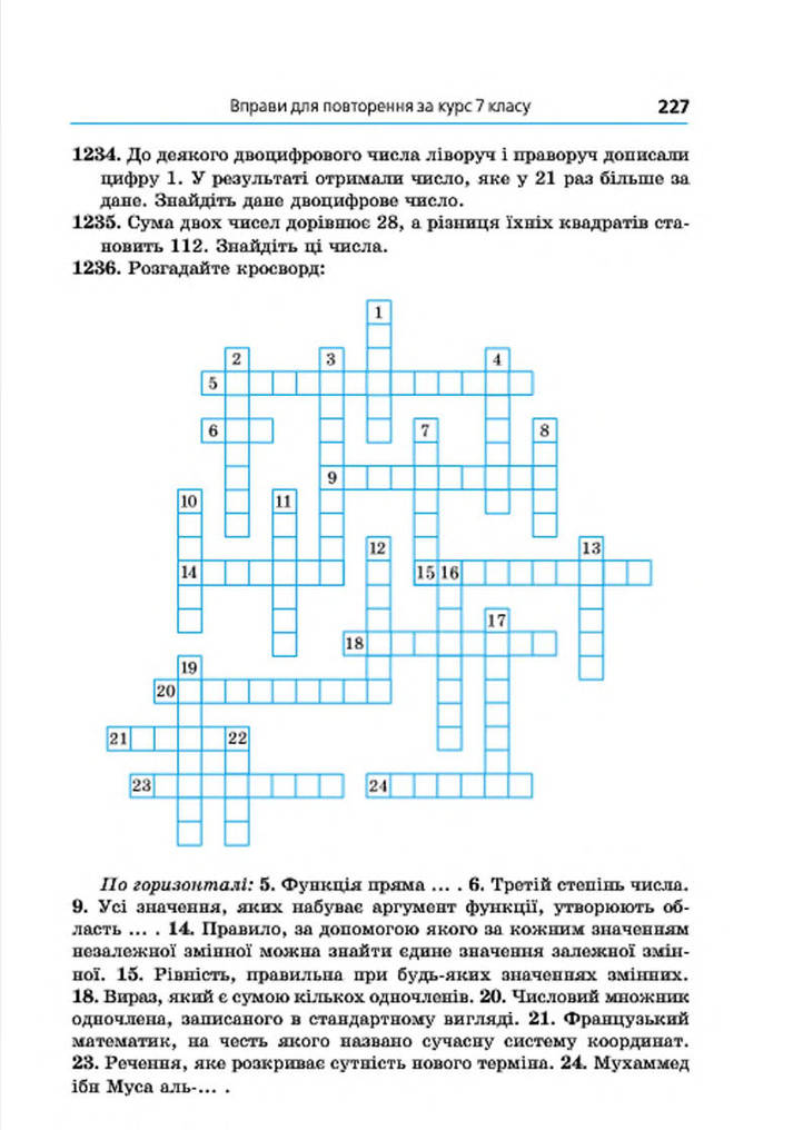 Підручник Алгебра 7 клас Мерзляк 2015 (Укр.)