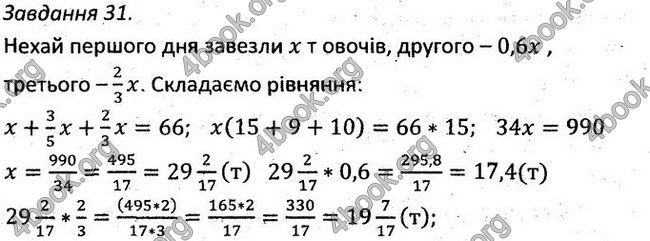 Відповіді Збірник задач Алгебра 7 клас Мерзляк 2015