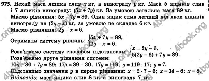 Відповіді Алгебра 7 клас Кравчук 2015. ГДЗ