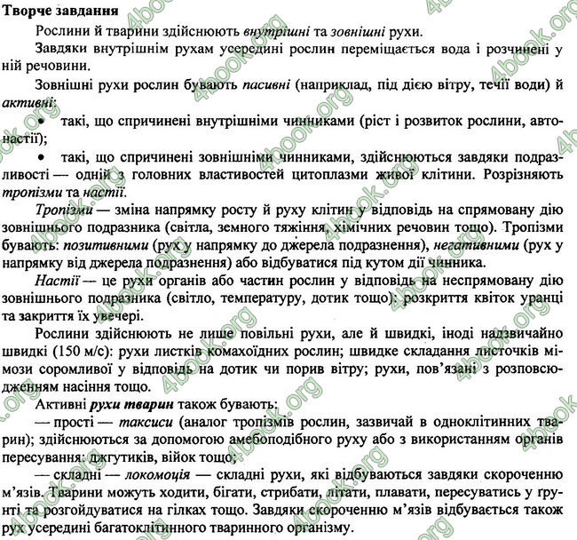 Відповіді Біологія 7 клас Остапченко 2015