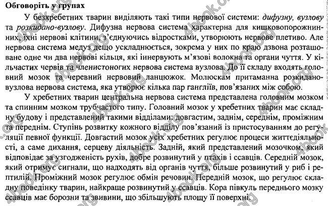 Відповіді Біологія 7 клас Остапченко 2015