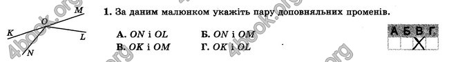 ГДЗ Зошит контрольни 7 клас Геометрія Істер