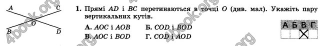 ГДЗ Зошит контрольни 7 клас Геометрія Істер