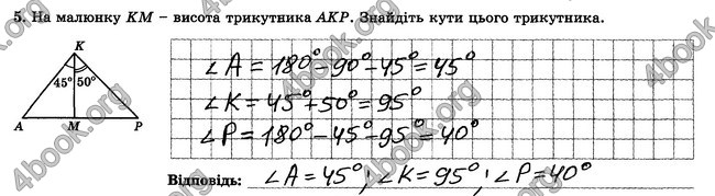 ГДЗ Зошит контрольни 7 клас Геометрія Істер