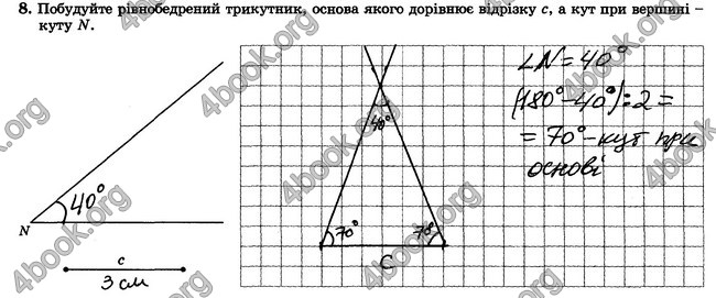 ГДЗ Зошит контрольни 7 клас Геометрія Істер