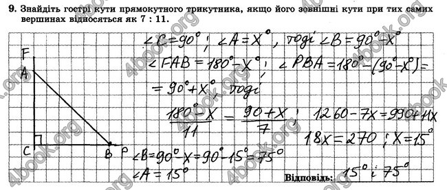 ГДЗ Зошит контрольни 7 клас Геометрія Істер