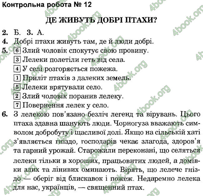 Відповіді ДПА Літературне читання 4 клас 2017. Богдан