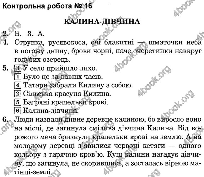 Відповіді ДПА Літературне читання 4 клас 2017. Богдан